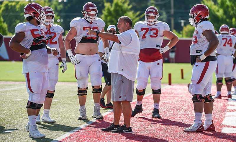 HOGS: Pittman evaluates progress