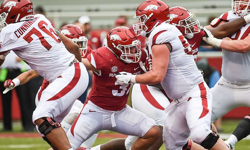 HOGS: O line faces major test vs UGA