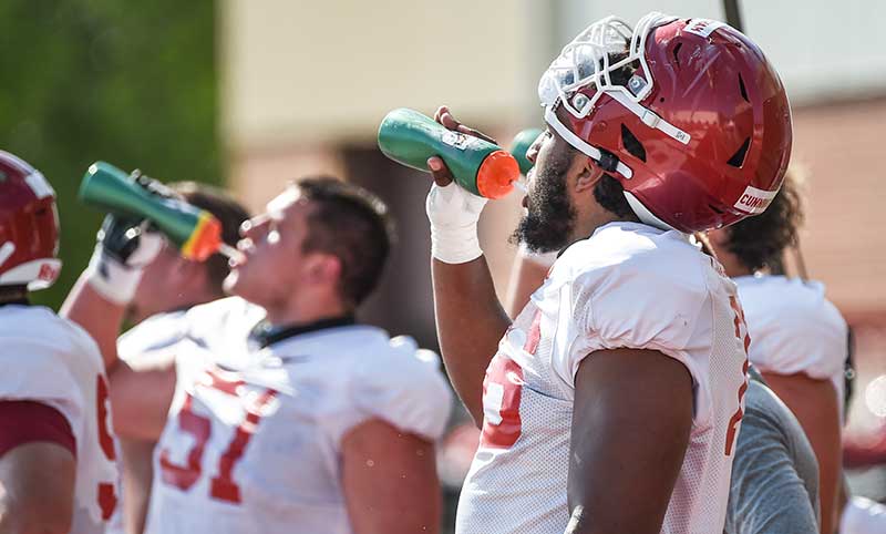 HOGS: Defense better; QBs struggle